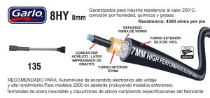 CABLES PARA BUJIA   135-8HY-GAR