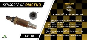 SENSOR DE OXIGENO CHEVROLET-GMC-BUICK-CADILLAC CHEVY 138-101