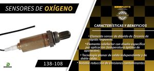 SENSOR DE OXIGENO CHEVROLET-GMC-BUICK-CADILLAC CHEVY 138-108