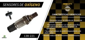SENSOR DE OXIGENO CHEVROLET-GMC-BUICK-CADILLAC SONORA 138-221