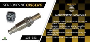 SENSOR DE OXIGENO TOYOTA COROLLA 138-653