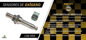SENSOR DE OXIGENO NISSAN ALTIMA 138-959
