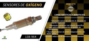 SENSOR DE OXIGENO CHEVROLET-GMC-BUICK-CADILLAC AVEO 138-964