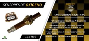 SENSOR DE OXIGENO NISSAN MARCH 138-998