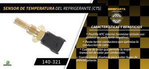 SENSOR DE REFRIGERANTE CHEVROLET-GMC-BUICK-CADILLAC ACADIA 140-321
