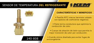 SENSOR DE REFRIGERANTE VOLKSWAGEN FOX 140-808
