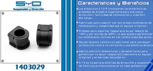 GOMA BARRA ESTABILIZADORA CHEVROLET-GMC-BUICK-CADILLAC MONTANA 1403029-SYD