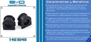 GOMA BARRA ESTABILIZADORA CHEVROLET-GMC-BUICK-CADILLAC AVALANCHE 1403048-SYD