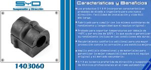 GOMA BARRA ESTABILIZADORA CHEVROLET-GMC-BUICK-CADILLAC CORSA 1403060-SYD