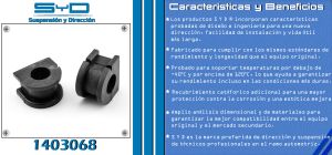 GOMA BARRA ESTABILIZADORA CHEVROLET-GMC-BUICK-CADILLAC CAPTIVA 1403068-SYD