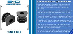 GOMA BARRA ESTABILIZADORA CHEVROLET-GMC-BUICK-CADILLAC TORNADO PICK-UP 1403102-SYD