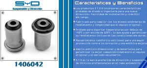 BUJE DE SUSPENSION CHRYSLER-DODGE-HYUNDAI RAM 2500 PICK-UP 1406042-SYD