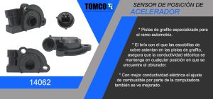 SENSOR DE ACELERACION (TPS) CHEVROLET-GMC-BUICK-CADILLAC ASTRO 14062