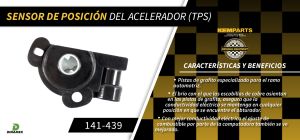 SENSOR DE ACELERACION (TPS) CHEVROLET-GMC-BUICK-CADILLAC BUICK CENTURY 141-439