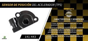 SENSOR DE ACELERACION (TPS) CHEVROLET-GMC-BUICK-CADILLAC BEAT 141-443