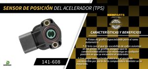 SENSOR DE ACELERACION (TPS) CHRYSLER-DODGE-HYUNDAI CARAVAN 141-608