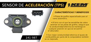 SENSOR DE ACELERACION (TPS) VOLKSWAGEN GOLF 141-987