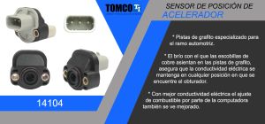 SENSOR DE ACELERACION (TPS) CHRYSLER-DODGE-HYUNDAI CARAVAN 14104