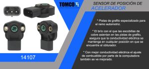 SENSOR DE ACELERACION (TPS) CHRYSLER-DODGE-HYUNDAI CARAVAN 14107