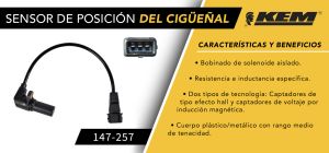 SENSOR DE CIGUEÃ‘AL CHEVROLET-GMC-BUICK-CADILLAC BEAT 147-257
