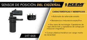 SENSOR DE CIGUEÃ‘AL CHRYSLER-DODGE-HYUNDAI CARAVAN 147-668