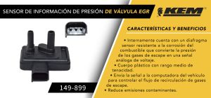 SENSOR DE PRESION VALVULA EGR FORD-LINCOLN-MERCURY COUGAR 149-899