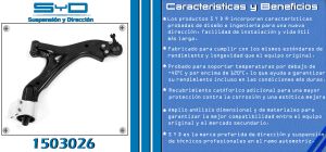 HORQUILLA DE SUSPENSION CHEVROLET-GMC-BUICK-CADILLAC EQUINOX 1503026-SYD