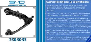 HORQUILLA DE SUSPENSION CHEVROLET-GMC-BUICK-CADILLAC CANYON 1503033-SYD