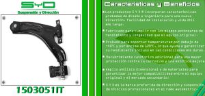 HORQUILLA DE SUSPENSION CHEVROLET-GMC-BUICK-CADILLAC BEAT 1503051IT