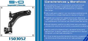 HORQUILLA DE SUSPENSION CHEVROLET-GMC-BUICK-CADILLAC BEAT 1503052-SYD