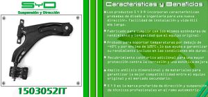 HORQUILLA DE SUSPENSION CHEVROLET-GMC-BUICK-CADILLAC BEAT 1503052IT