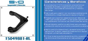 HORQUILLA DE SUSPENSION CHEVROLET-GMC-BUICK-CADILLAC AVALANCHE 15049881RL-SYD