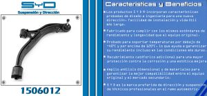 HORQUILLA DE SUSPENSION CHRYSLER-DODGE-HYUNDAI CARAVAN 1506012-SYD