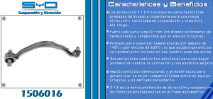 HORQUILLA DE SUSPENSION CHRYSLER-DODGE-HYUNDAI AVENGER 1506016-SYD