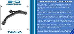 HORQUILLA DE SUSPENSION CHRYSLER-DODGE-HYUNDAI CARAVAN 1506026-SYD