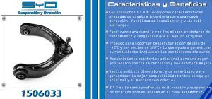 HORQUILLA DE SUSPENSION CHRYSLER-DODGE-HYUNDAI RAM 2500 PICK-UP 1506033-SYD