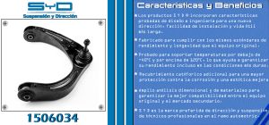 HORQUILLA DE SUSPENSION CHRYSLER-DODGE-HYUNDAI RAM 1500 PICK-UP 1506034-SYD