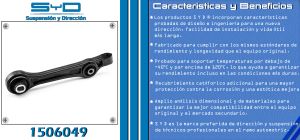HORQUILLA DE SUSPENSION CHRYSLER-DODGE-HYUNDAI 300 1506049-SYD