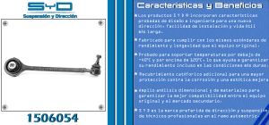 HORQUILLA DE SUSPENSION CHRYSLER-DODGE-HYUNDAI 300 C 1506054-SYD