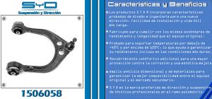 HORQUILLA DE SUSPENSION CHRYSLER-DODGE-HYUNDAI 300 1506058-SYD