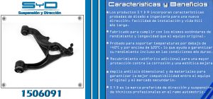 HORQUILLA DE SUSPENSION CHRYSLER-DODGE-HYUNDAI RAM 1500 PICK-UP 1506091-SYD