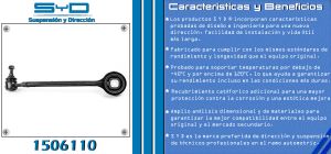 HORQUILLA DE SUSPENSION CHRYSLER-DODGE-HYUNDAI 300 C 1506110-SYD