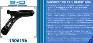 HORQUILLA DE SUSPENSION CHRYSLER-DODGE-HYUNDAI GRAND I 10 1506156-SYD
