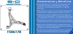 HORQUILLA DE SUSPENSION CHRYSLER-DODGE-HYUNDAI DURANGO 1506178-SYD