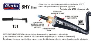 CABLES PARA BUJIA CHEVROLET-GMC-BUICK-CADILLAC BERETTA 151-8HY-GAR