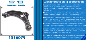 HORQUILLA DE SUSPENSION NISSAN VERSA 1516079-SYD