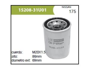 FILTRO PARA ACEITE ACURA ILX 15208-31U01-ASIA