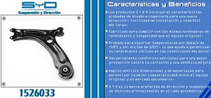 HORQUILLA DE SUSPENSION VOLKSWAGEN JETTA 1526033-SYD