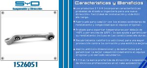 BRAZO ELEVADOR BARRA TORSION AUDI A4 1526051-SYD