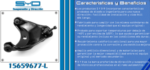HORQUILLA DE SUSPENSION CHEVROLET-GMC-BUICK-CADILLAC SAVANA 15659677L-SYD